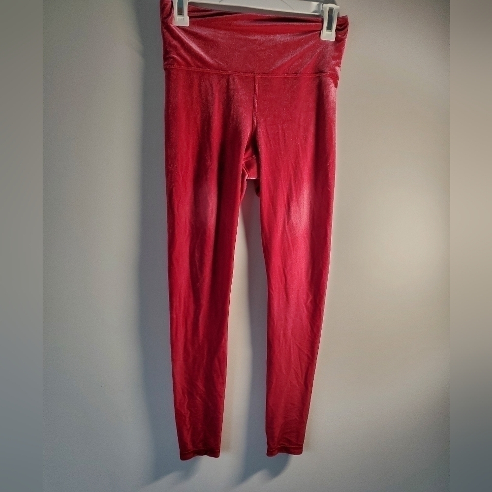 Athleta Pink Velour Leggings